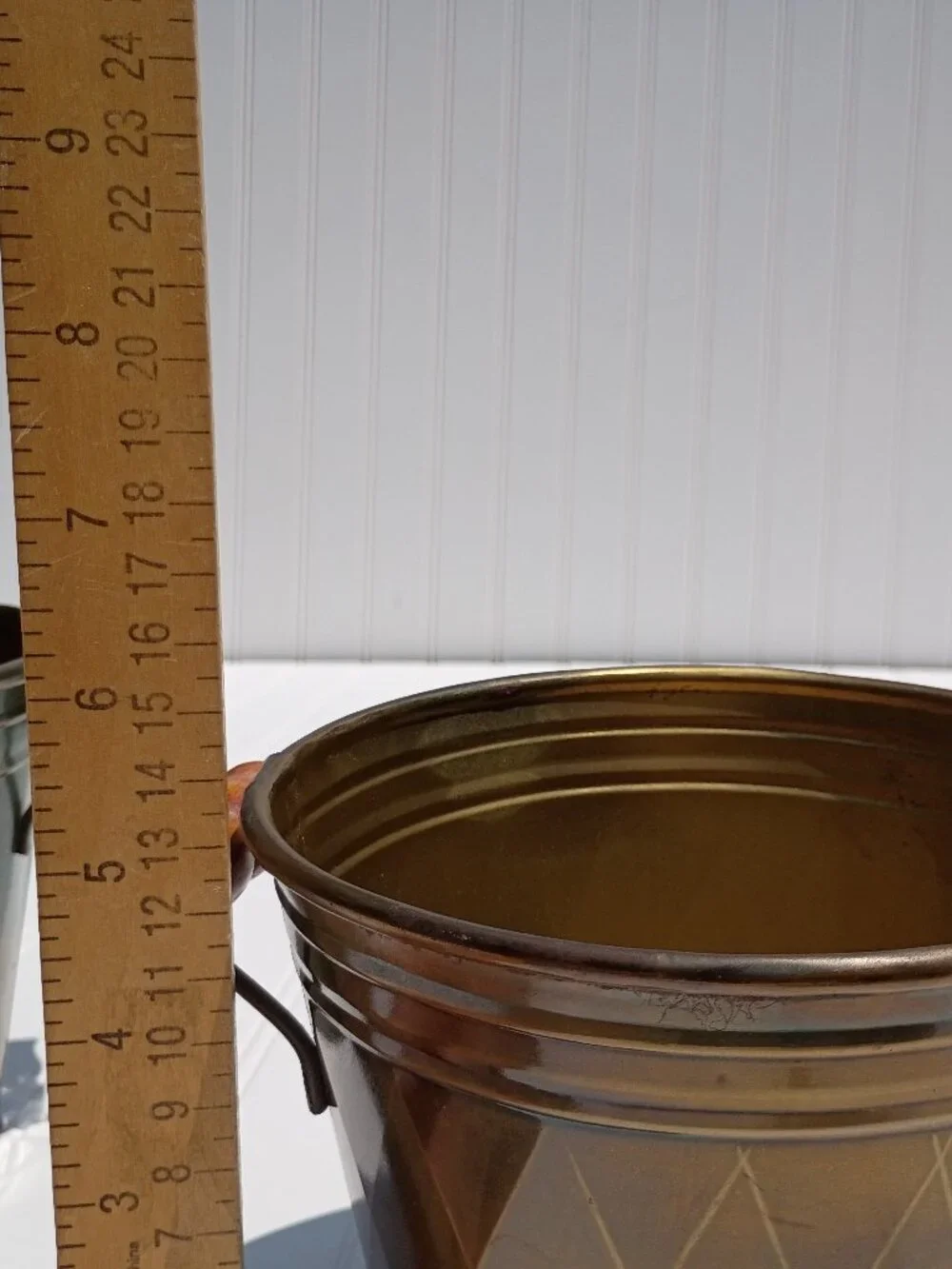 Brass Planters pair matching