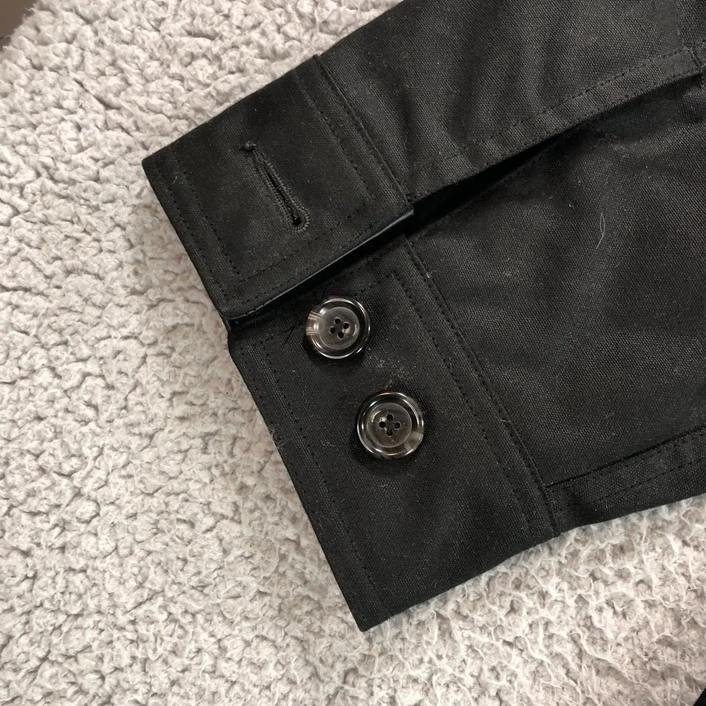 Polo Ralph Lauren Jacket Adult L Black Oiled Waxed Canvas Shooting Leather Chore