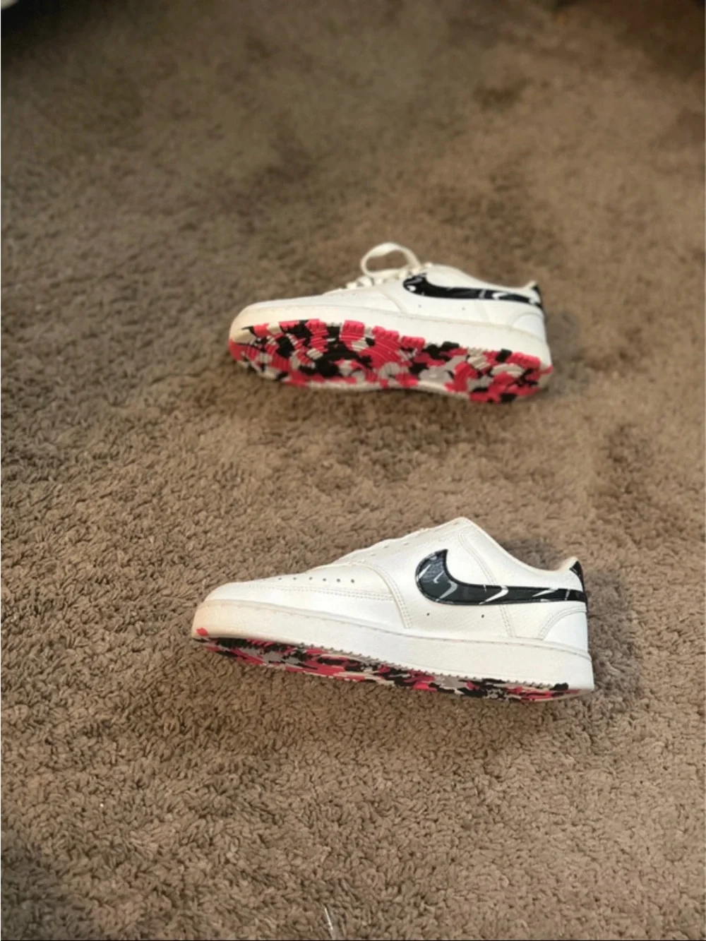 Nike Court Vision Low White Hyper Pink DM8079-100 Womens US Size 7.5