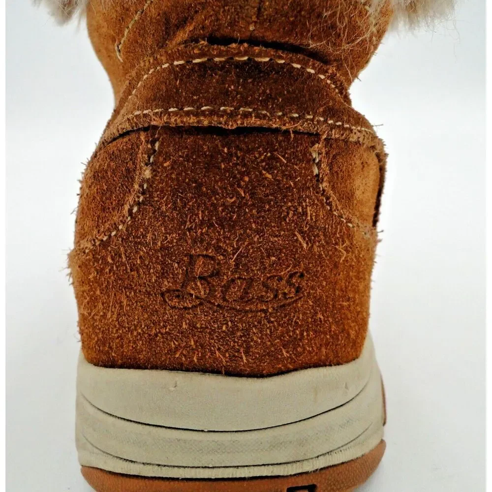 G.H Bass Alaska Womens Boots Water Resistant Chestnut Color w/Faux Fur Size 7.5M