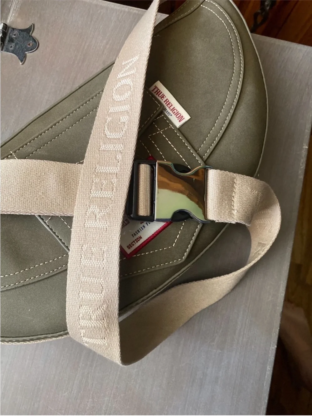NWT True Religion Utility Hobo Bag w/ Shoulder Crossbody Strap HorseShoe