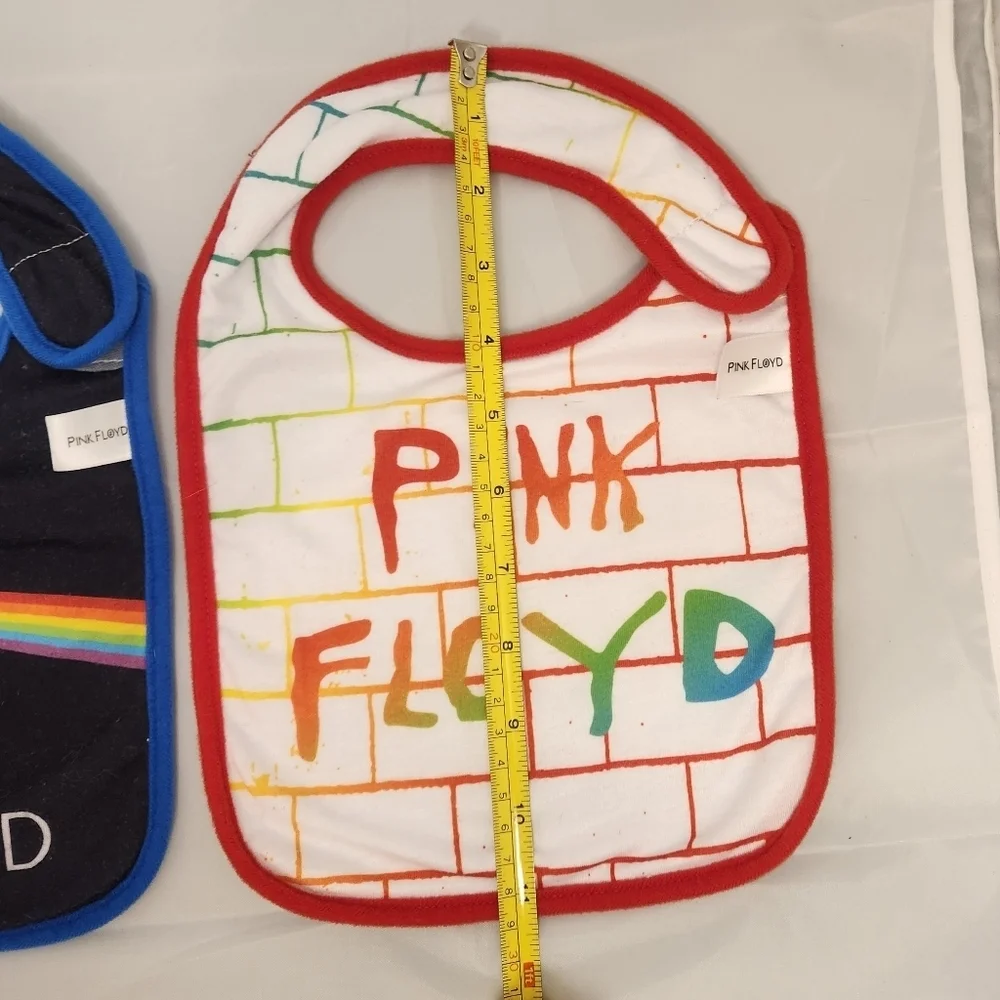 Daphyls Pink Floyd Pair of Baby Bibs One Size
