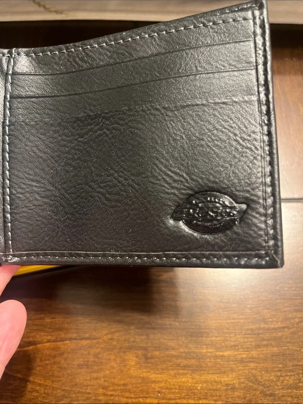 Dickies Black Men's Bifold Wallet with Contrast Stitching