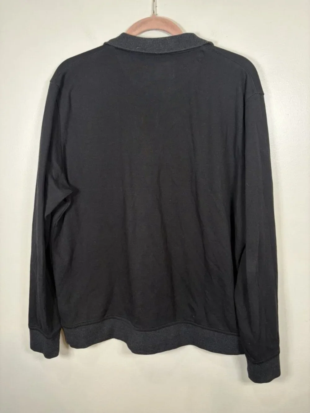 Ted Baker Quarter-Zip Mock Neck Sweater Size XL 6 Black Newbevy Preppy Work