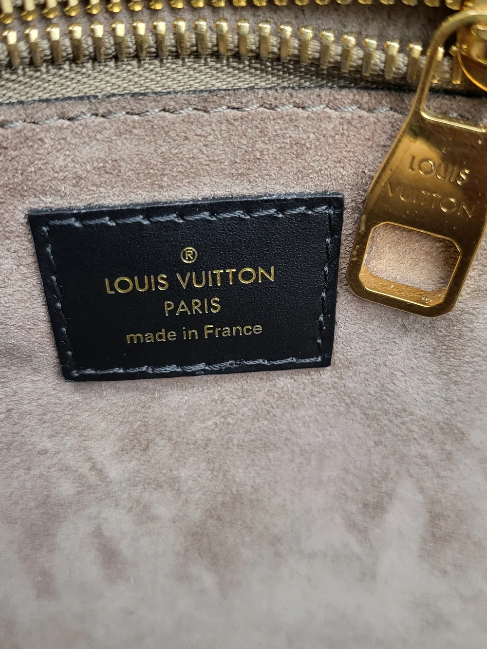 LOUIS VUITTON Veau Cachemire W Monogram Tote PM Chocolate, Auth w/COA....