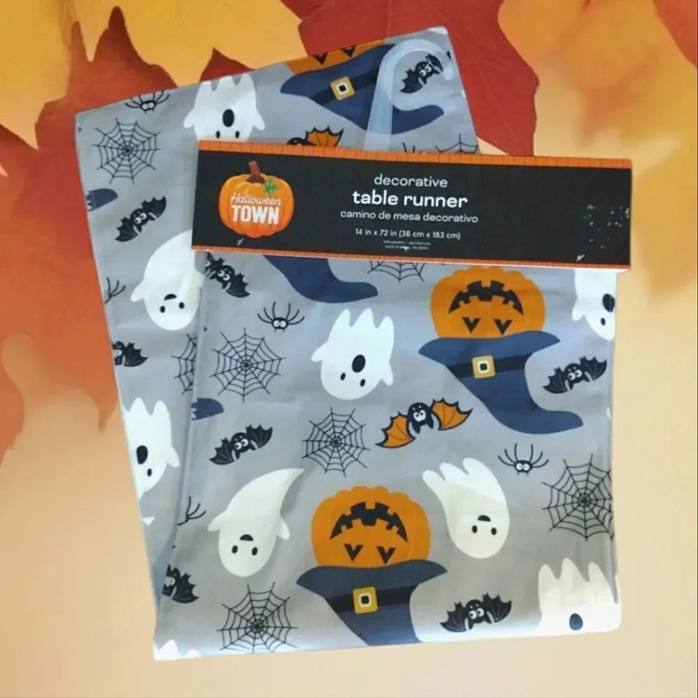 Halloween Town Grey Spooky Prints Soft Fabric 14
