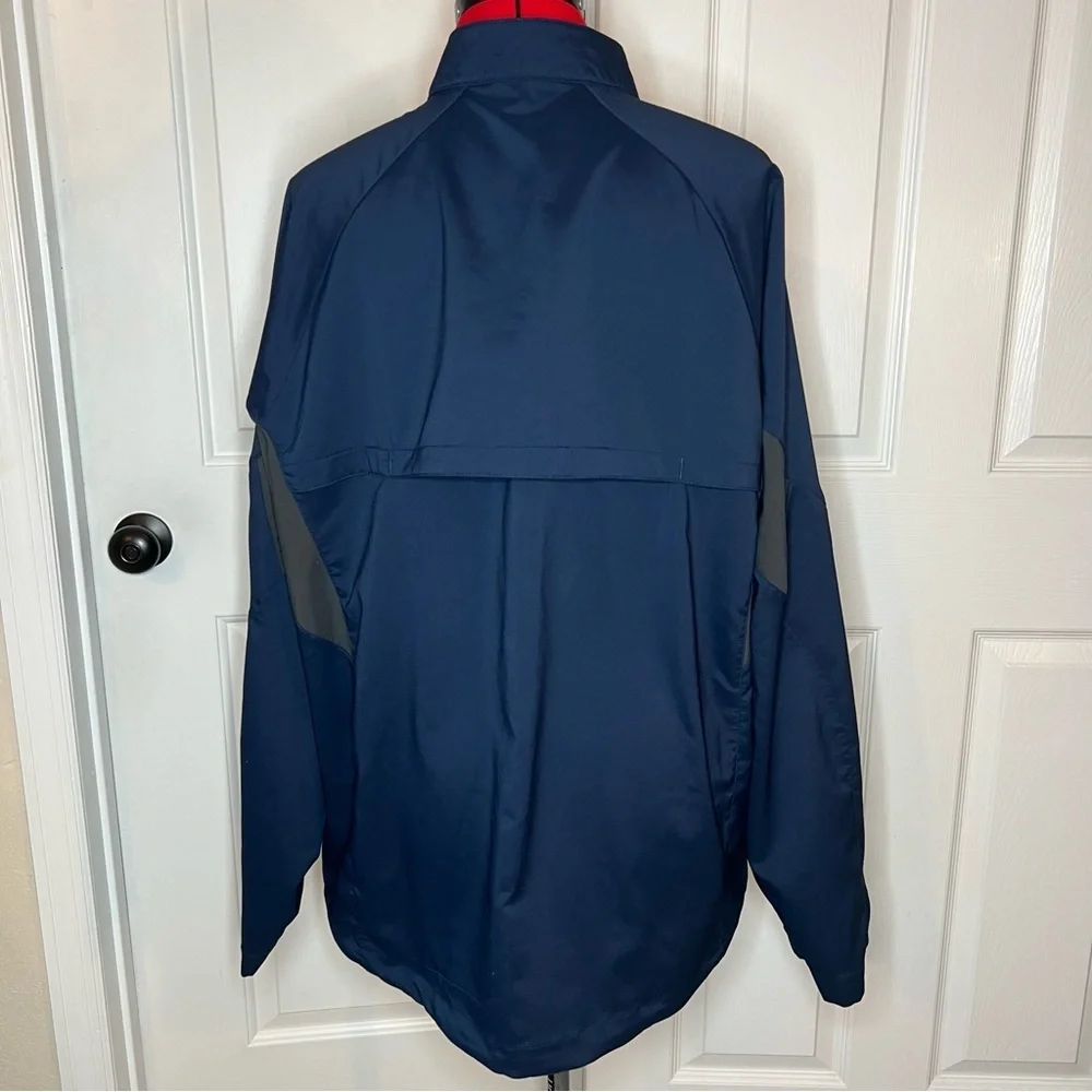 Nike Tampa Bay Rays Vented Pullover Jacket Navy Blue Lightweight 1/4 Zip Mens L