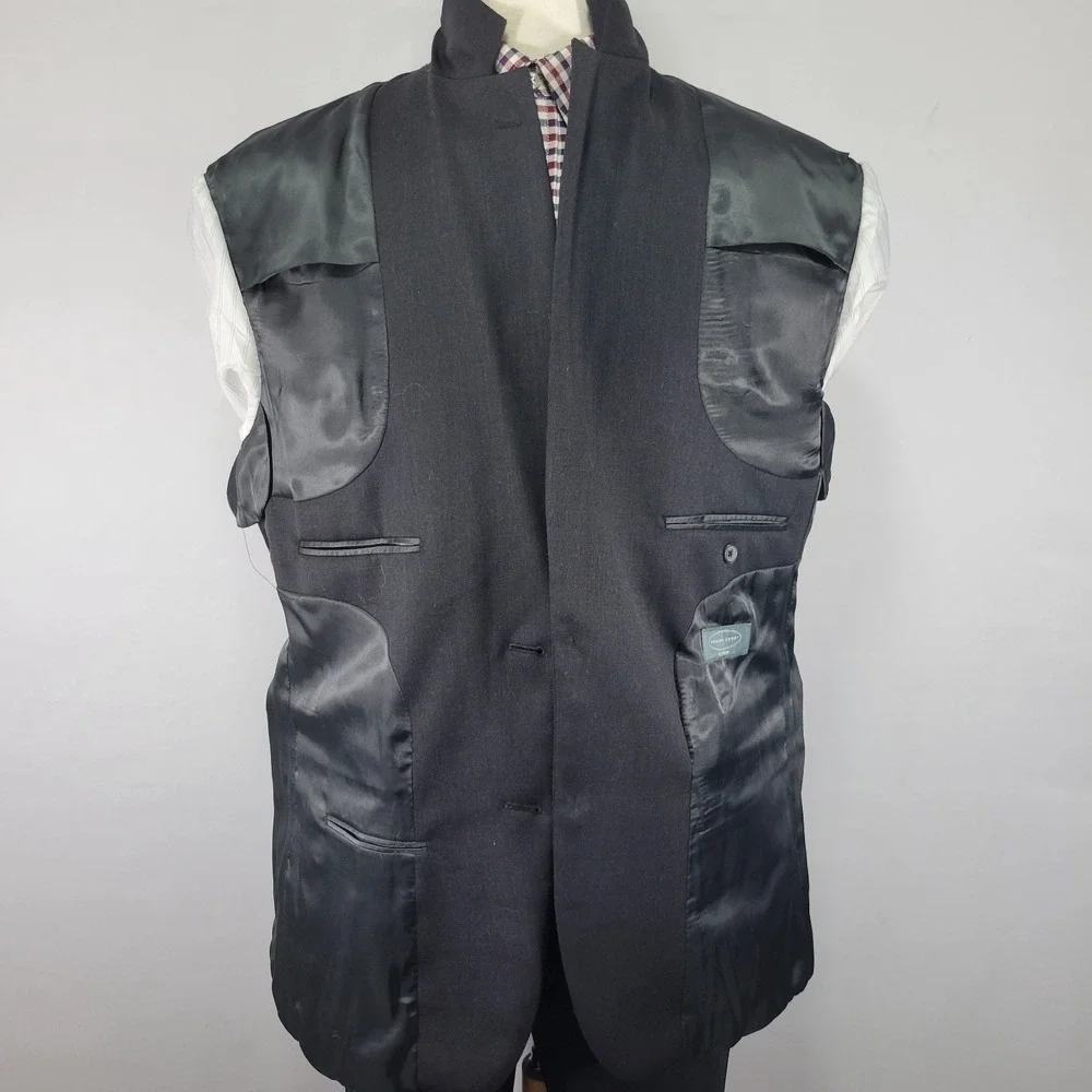 Pronto Uomo Platinum Men's Sport Coat Blazer Two‎ Button Charcoal Gray 44R Wool