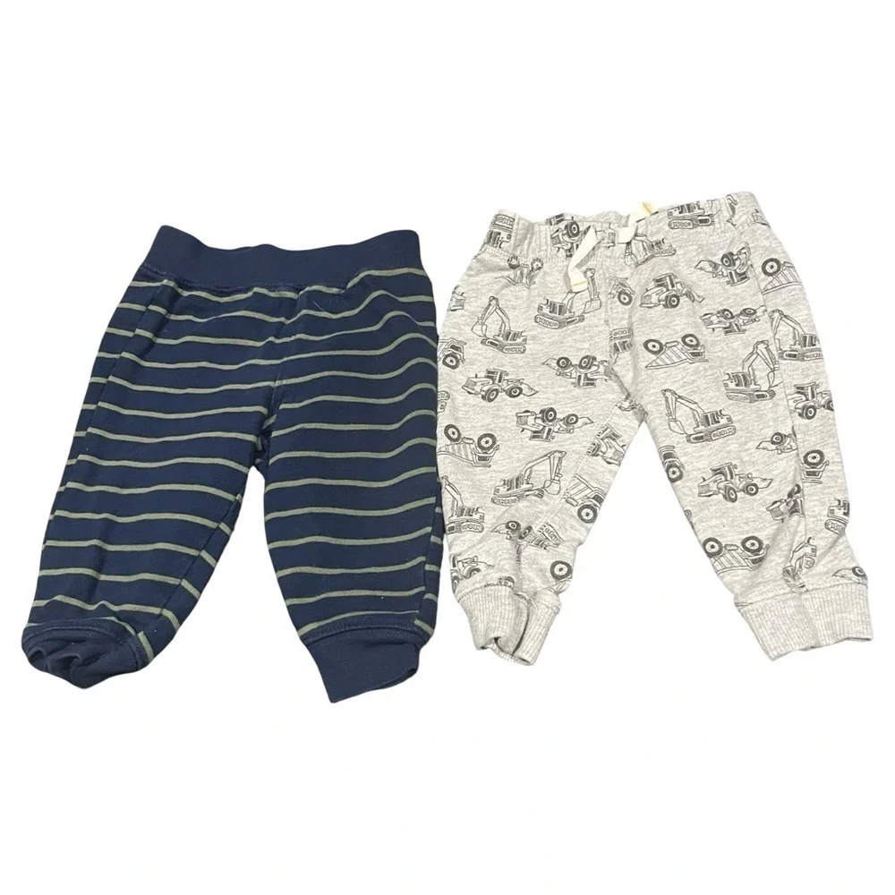 Carter’s  100% Cotton Baby Sweatpants Joggers Bundle of 2 Size 9mo