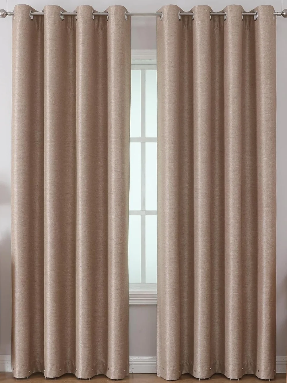 Airwill Linen Look Blackout Curtains, Thermal Insulated - 52