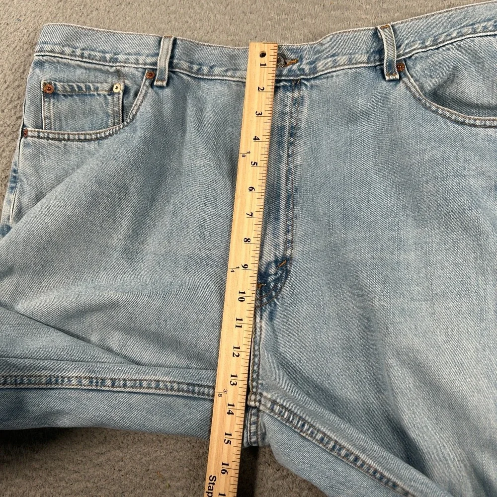 Levi's 550 Jeans Mens 42x30 Blue Denim Straight Baggy Faded Relaxed Fit Workwear
