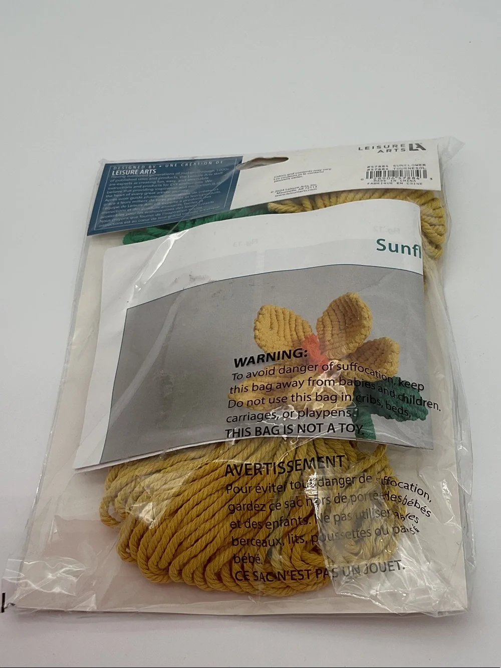 Leisure Arts sunflower macrame