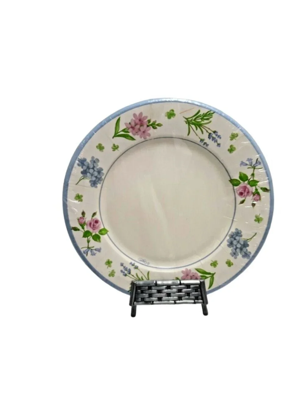 Caspari Paper Plates Luncheon 8 inch Flower Shower Wedding Floral Dessert