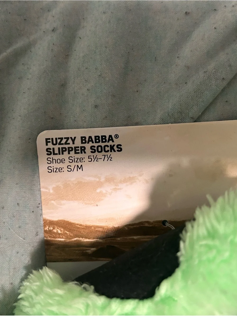 Disney Kids Plush Light Green Character Slippers with White Lining