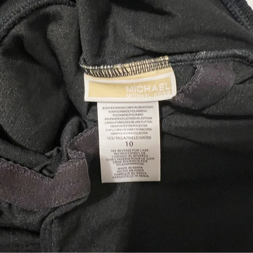 NEW Michael Kors Women's One-Shoulder Side-Cutout Swimsuit Size 10