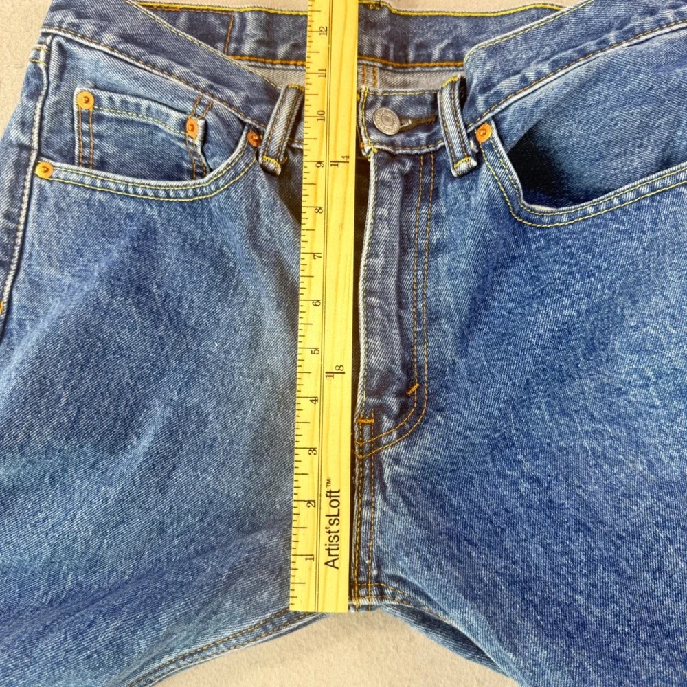 Levis 505 Regular Fit Straight Leg Jeans Mens 31x34 Blue Denim Medium Wash