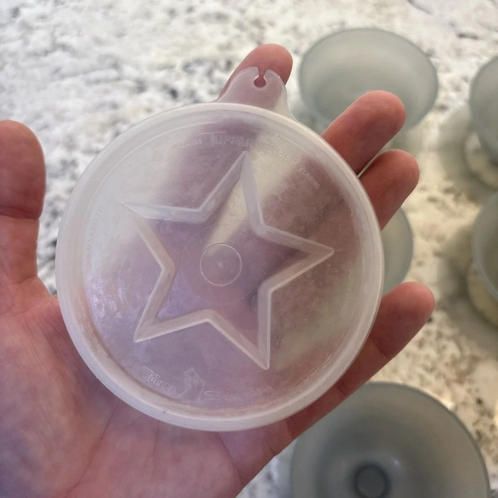 5 Vintage‎ Tupperware Jello Mold Jel-N-Serve Gelatin Bowls with Molds Lids