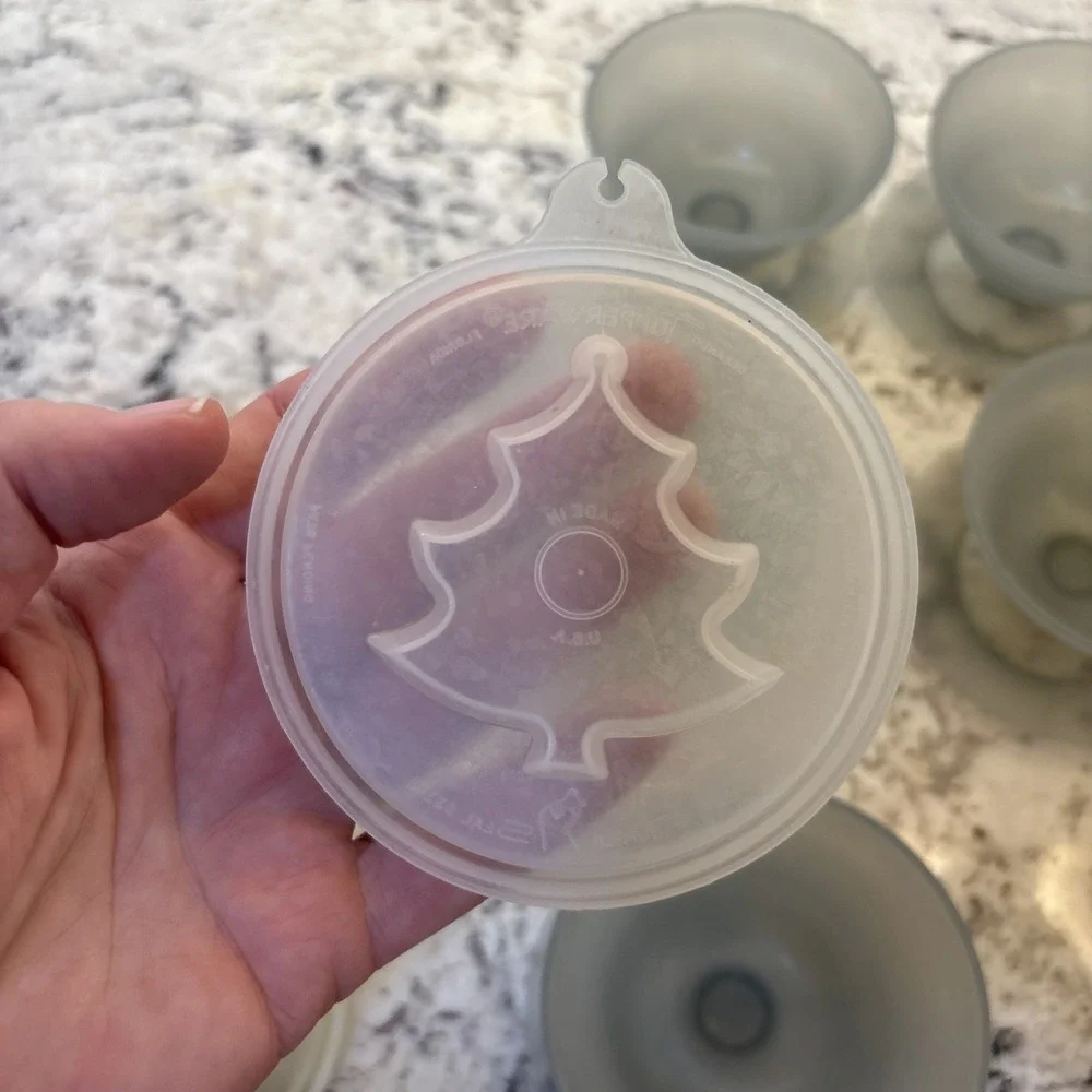 5 Vintage‎ Tupperware Jello Mold Jel-N-Serve Gelatin Bowls with Molds Lids