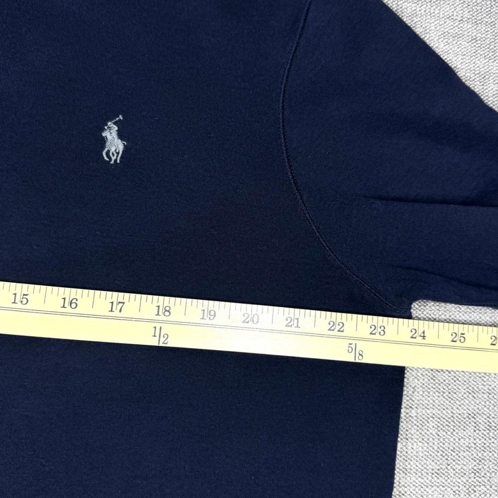 Polo Ralph Lauren Performance Mens Large Navy Blue Quarter Zip Pullover Sweater