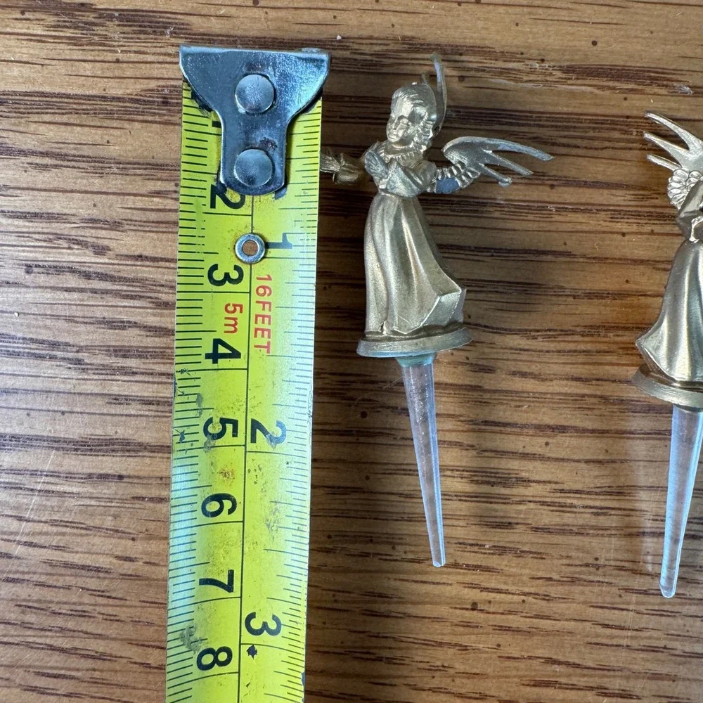 Set of 23 Vintage Gold Tone Angel Christmas Pick Ornaments 1.5 inch‎