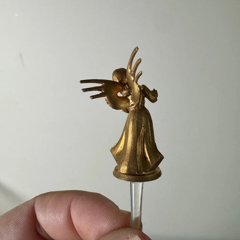 Set of 23 Vintage Gold Tone Angel Christmas Pick Ornaments 1.5 inch‎