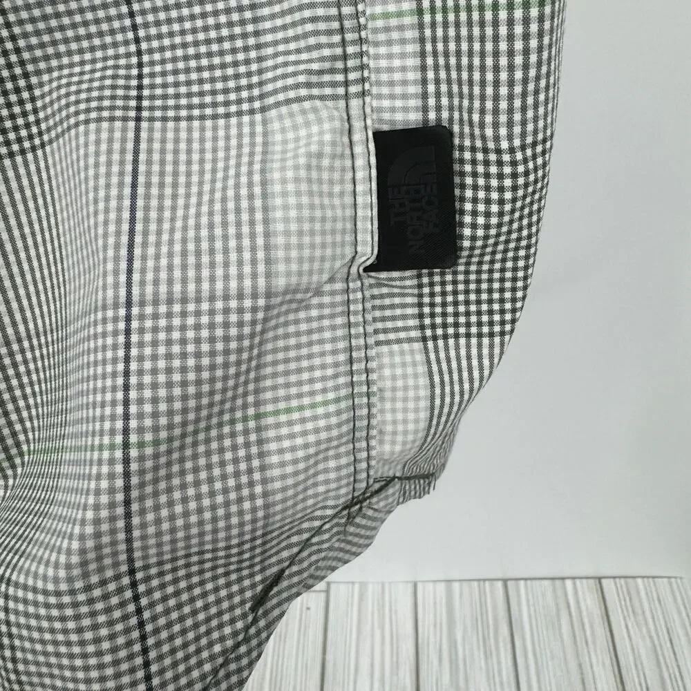 The North Face shirt XL nylon plaid button front lightweight outdoor hiking