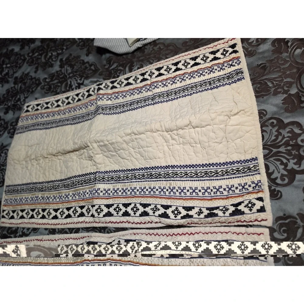 2 Large Quilted Pillow Shams