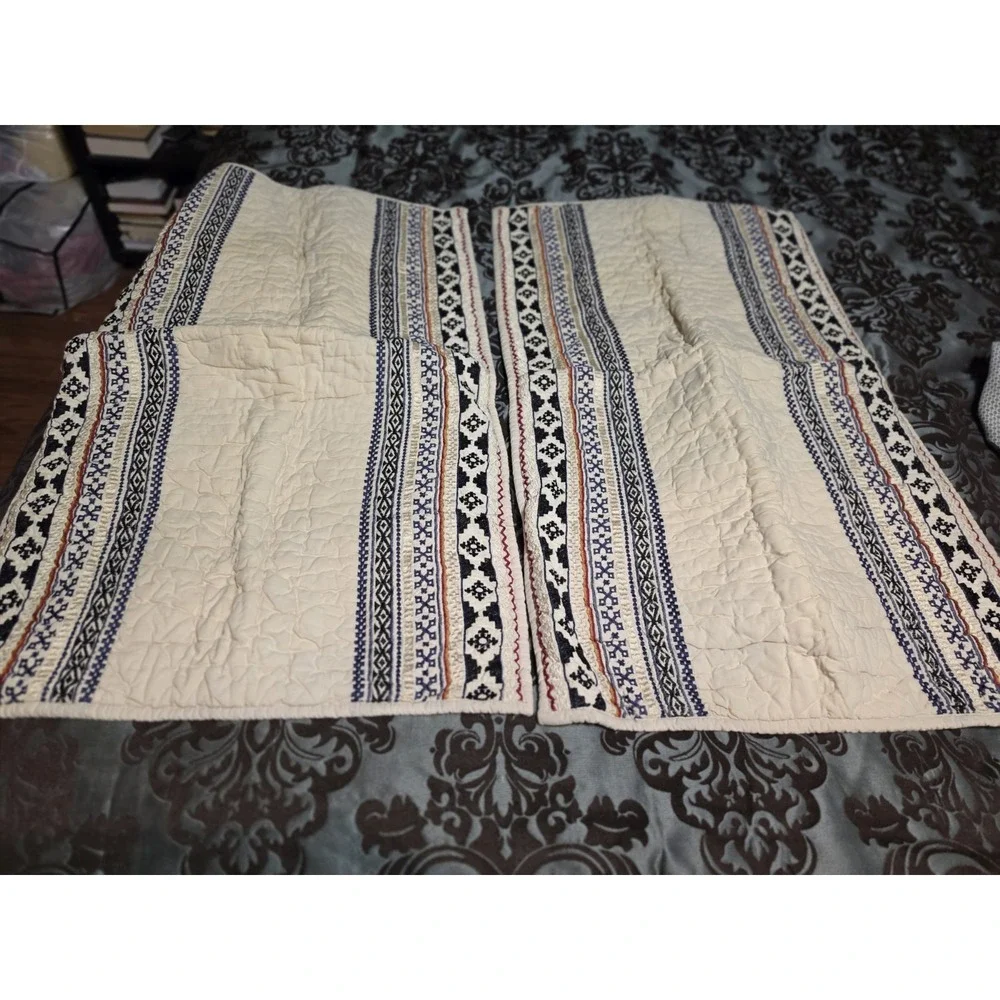 2 Large Quilted Pillow Shams