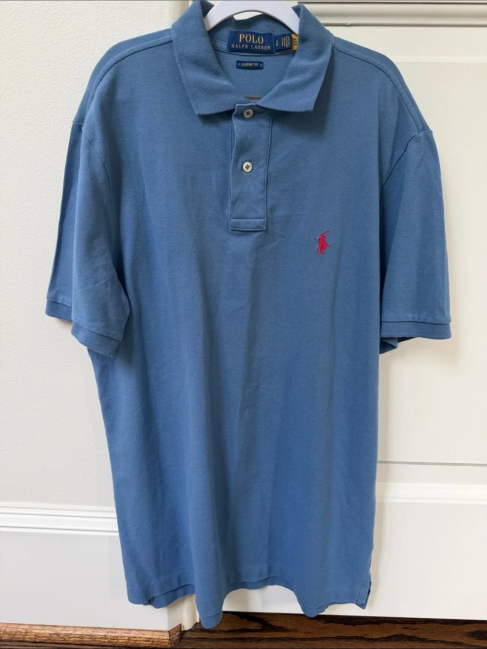 Polo by Ralph Lauren Blue Grey Mesh Polo Shirt - - Classic Fit - size S P