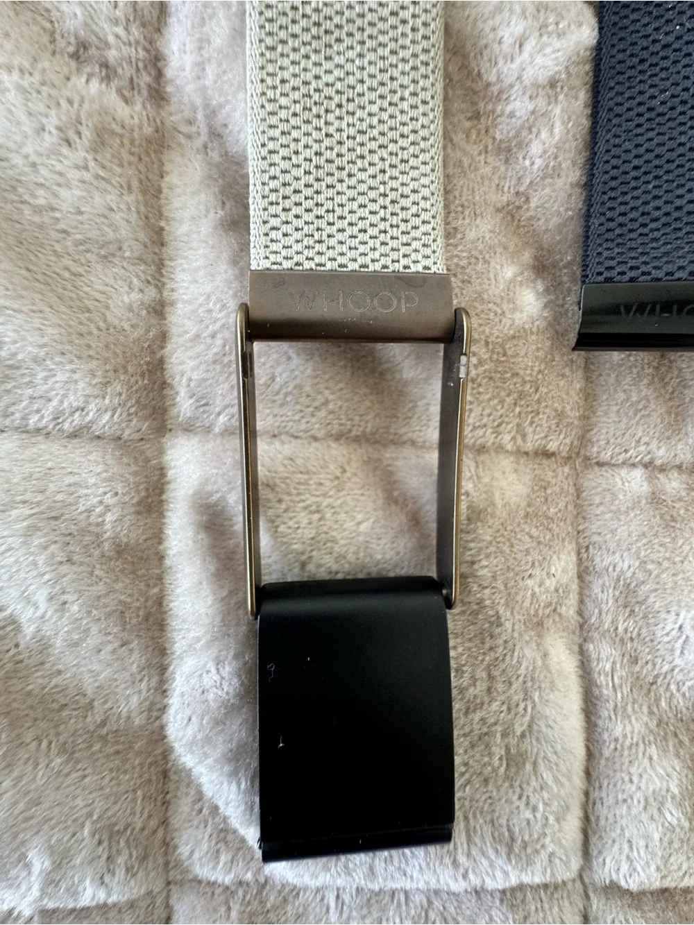 Interchangeable Cream & Black Wrist Straps with Black Carry Pouch