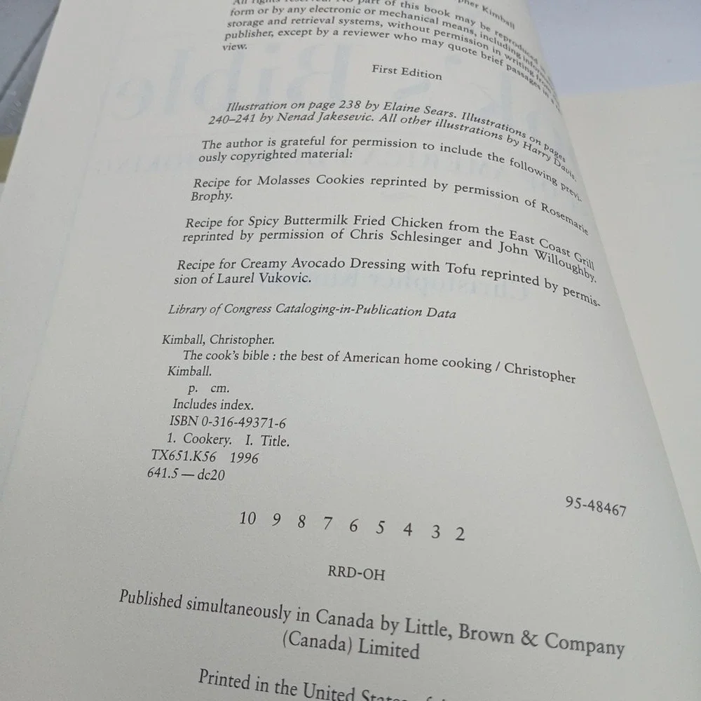 N/A cook bible