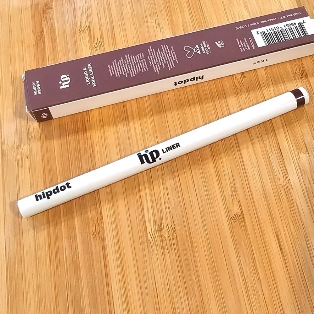 New Hipdot Liquid & Kohl Liner in Muddy Brown, Full-size 0.35ml