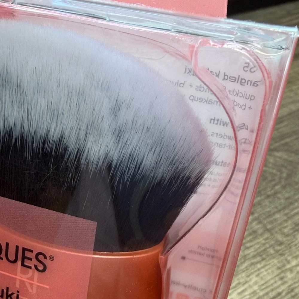 Real Techniques brush pink bristles