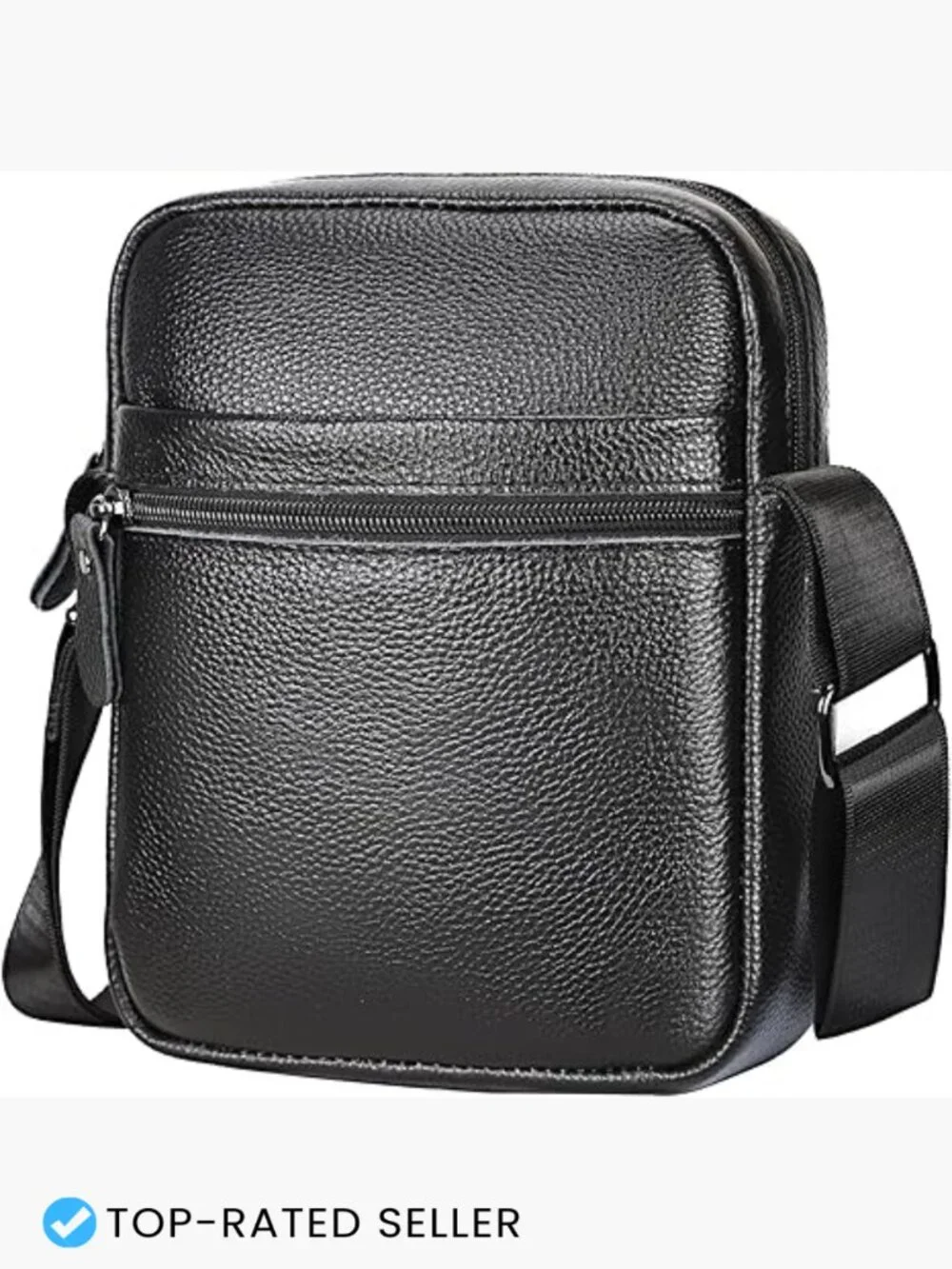 Genuine Leather Crossbody Messenger Bag Classic Satchel Work Travel Shoulder Bag