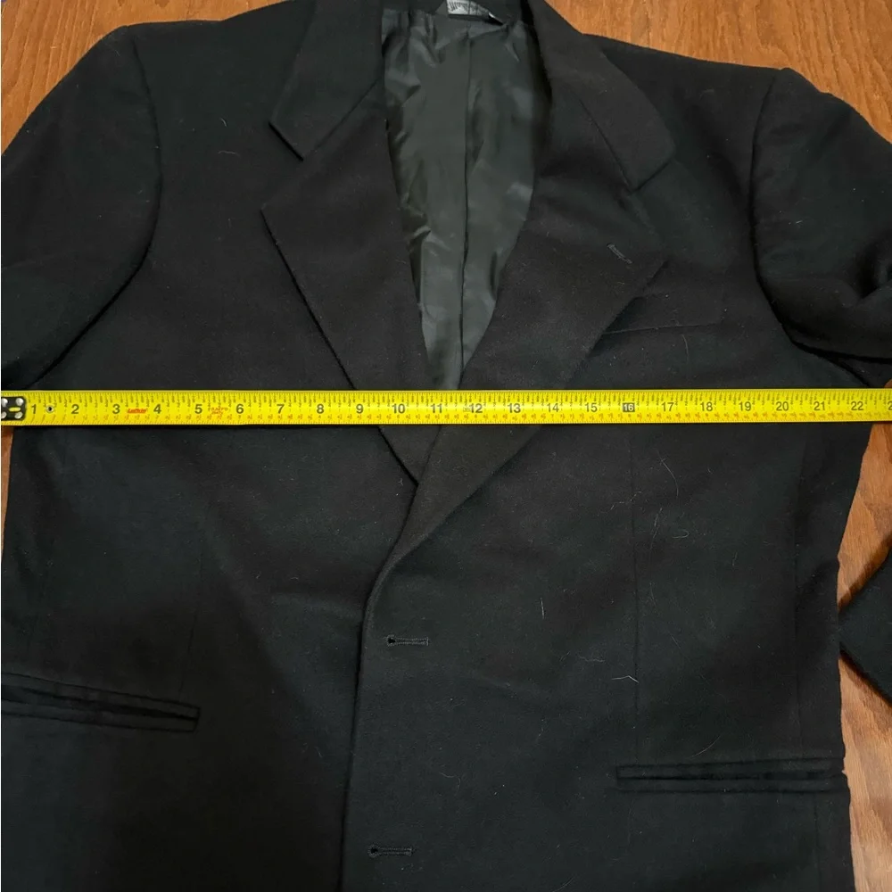 Vito Rufolo Black Men's Blazer Wool Cashmere Blazer Size 42 R‎ Made Italy