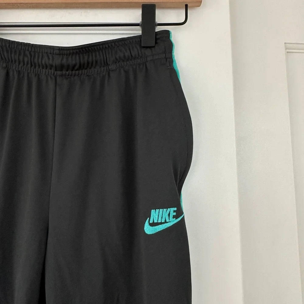 Nike FC Barcelona‎ Soccer Track Pants Kids L Black Teal Dri-FIT Youth Soccer