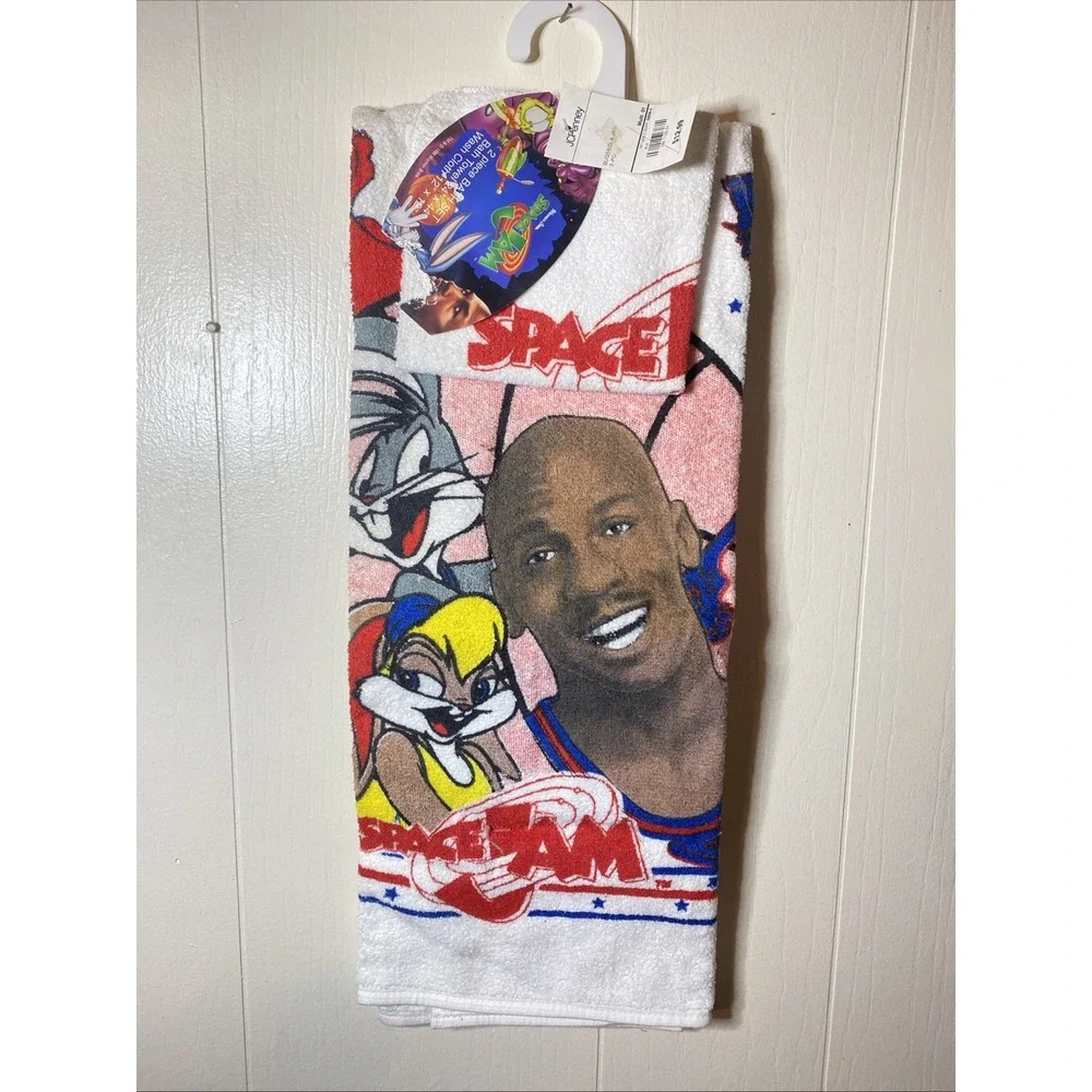 Space Jam 1996 Michael Jordan Original Towel‎ Set Bugs Lola New Old Stock READ