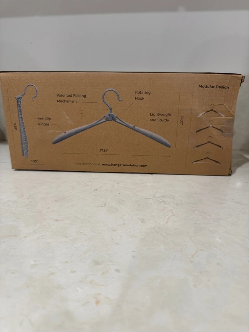 Revolution Foldable Garment Hangers - Brown Kraft Box