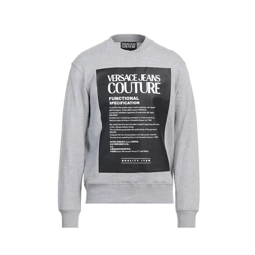 Versace Jeans Couture GREY Printed sweatshirt Size: XL NWT