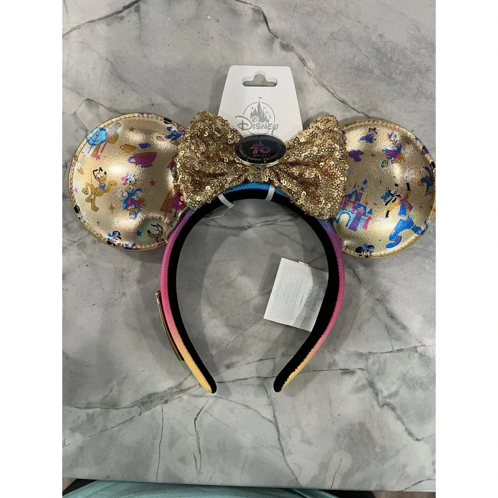 Disneyland 70th Anniversary Mickey Headband Ears New‎ 2025