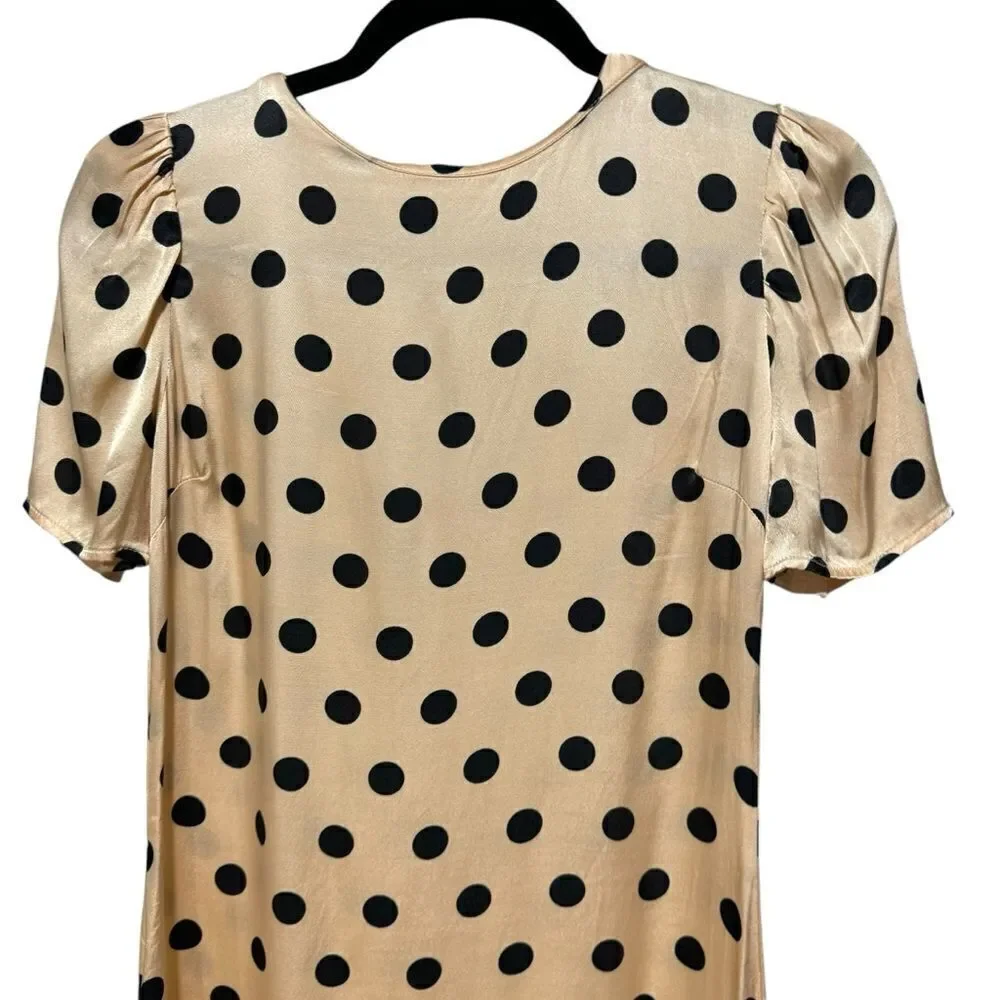 Revolve Dress Forum Los Angeles Vici Call Me Maybe Peach Polka Dot Midi Dress