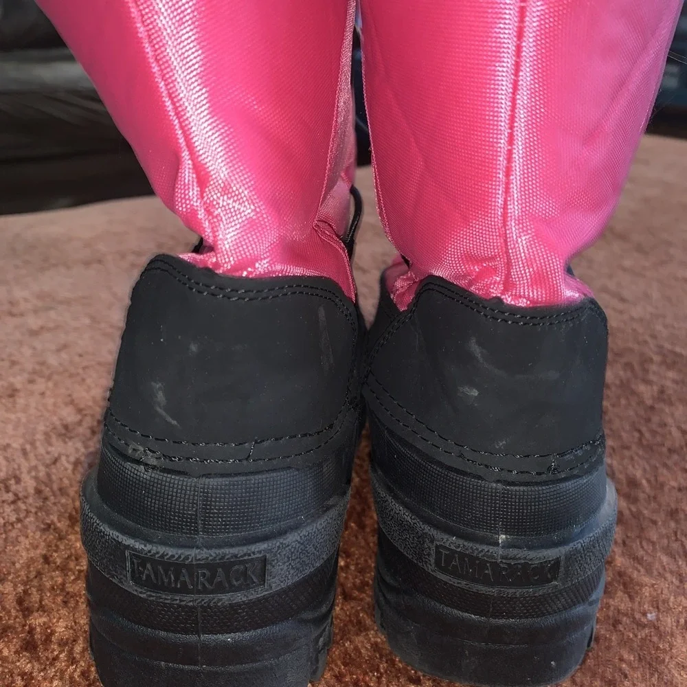 Tamarack‎ Kids Size 4 Pink Black Snow Boots Skiing Hike Snowboard Cold