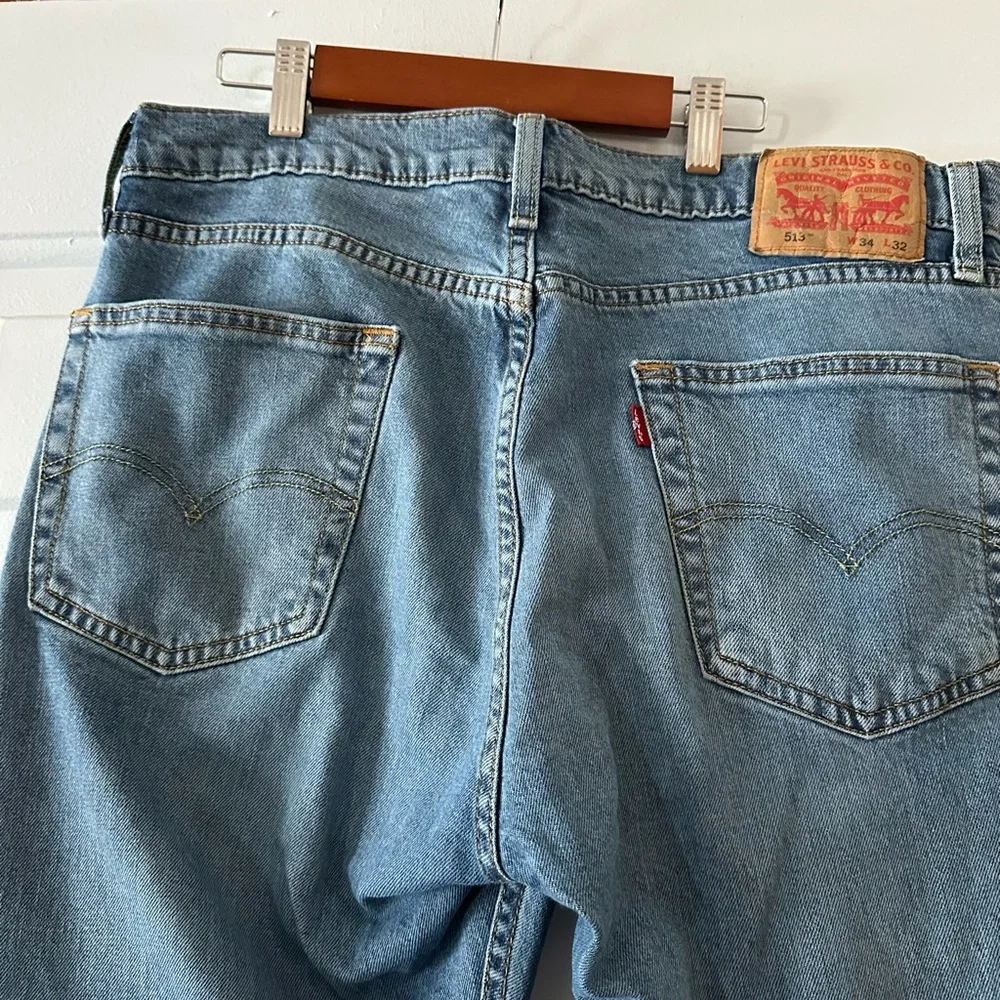 Mens Levi's 513 Slim‎ Straight Jeans 34x32