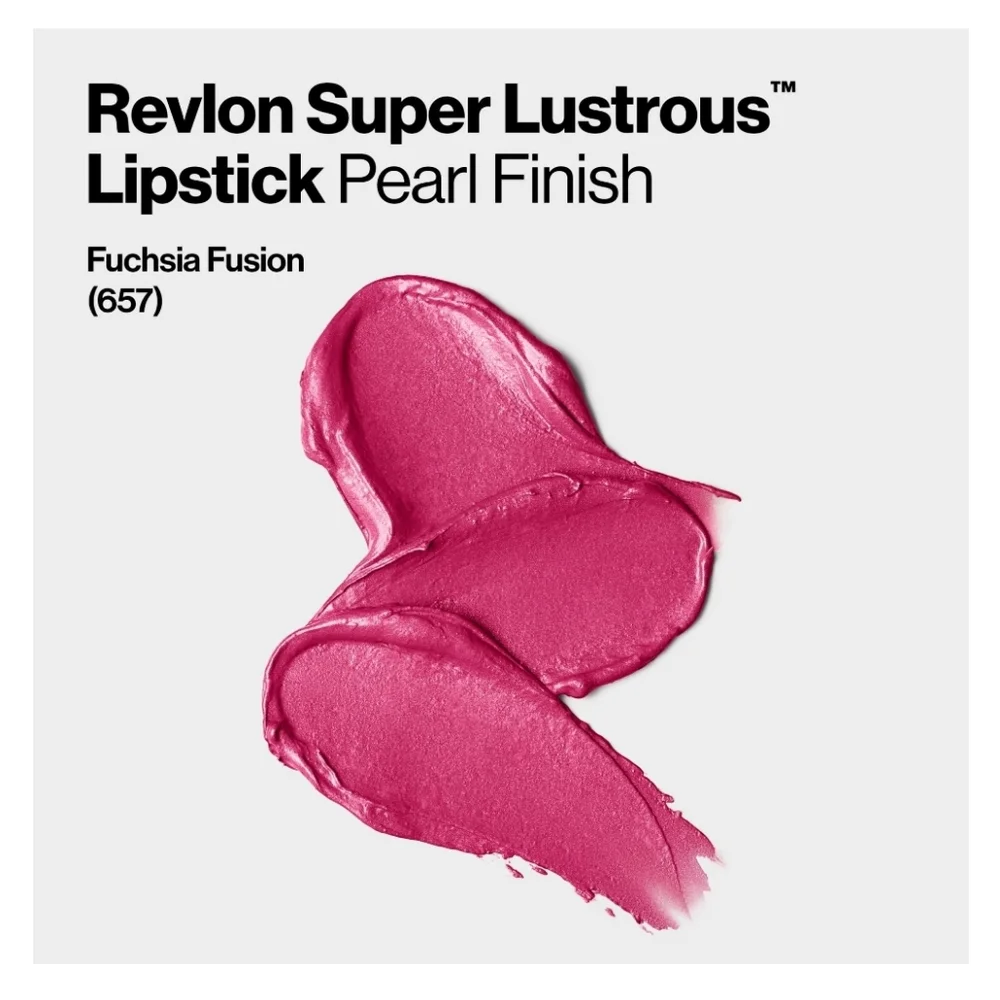 Revlon Super Lustrous Lipstick 657 Fuchsia Fusion Pearl x2 Lipsticks