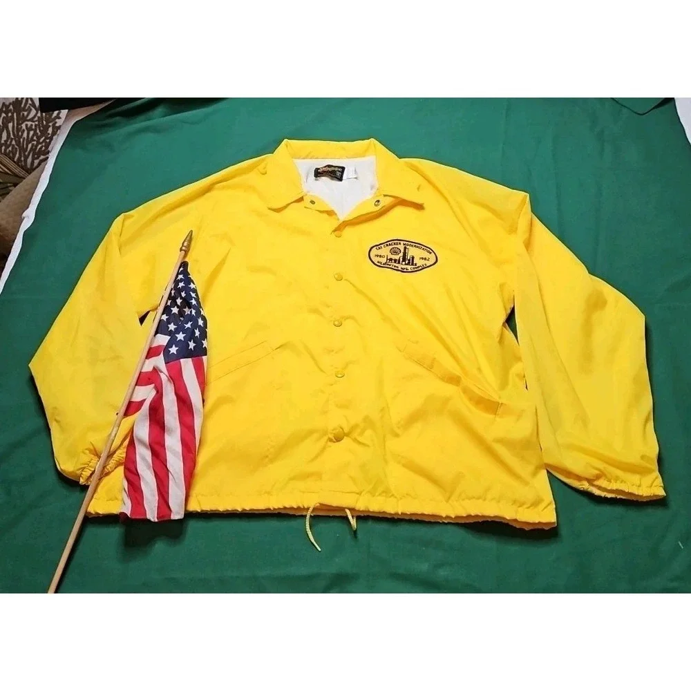 Vintage Shell Oil Company Cat Cracker‎ Catalytic Nylon Swingster Jacket 1982 XL