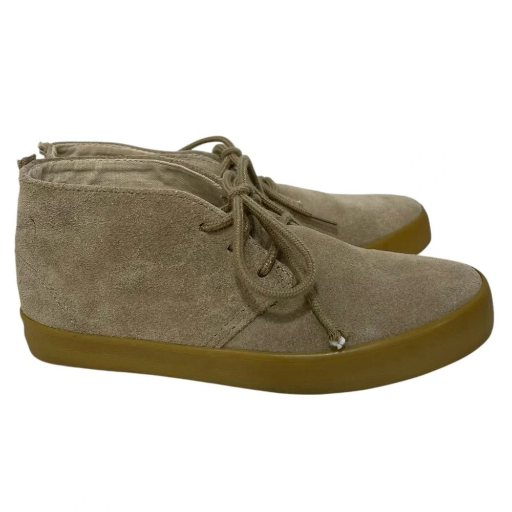 GAP Kids Suede Leather Chukka Boots Cream Caramel Lace Up Khaki Youth Boy Size 2