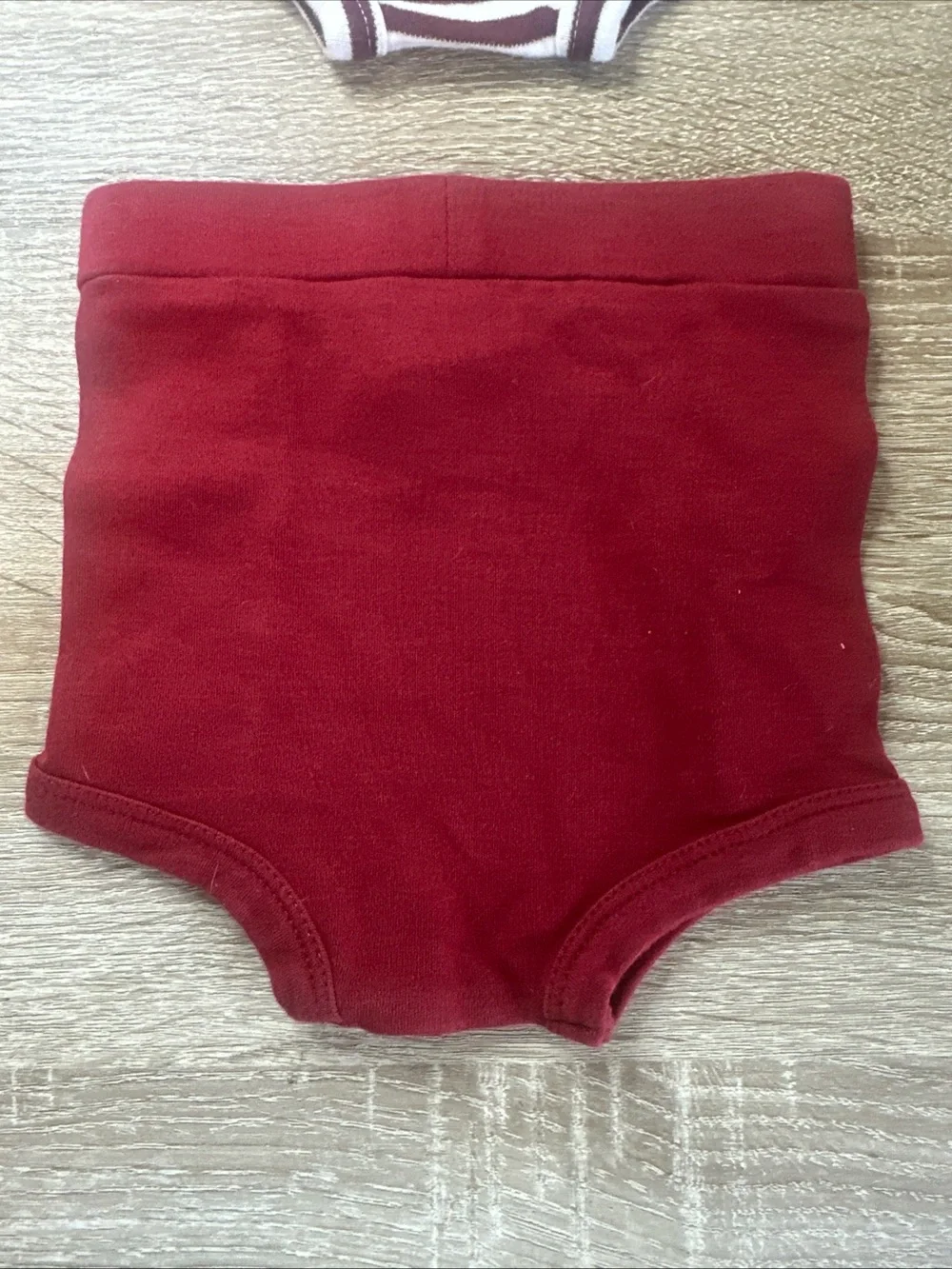 Kate Quinn Retro Ruffle Bloomers Bundle Size6-12 Mnths Burgandy & Striped Burg