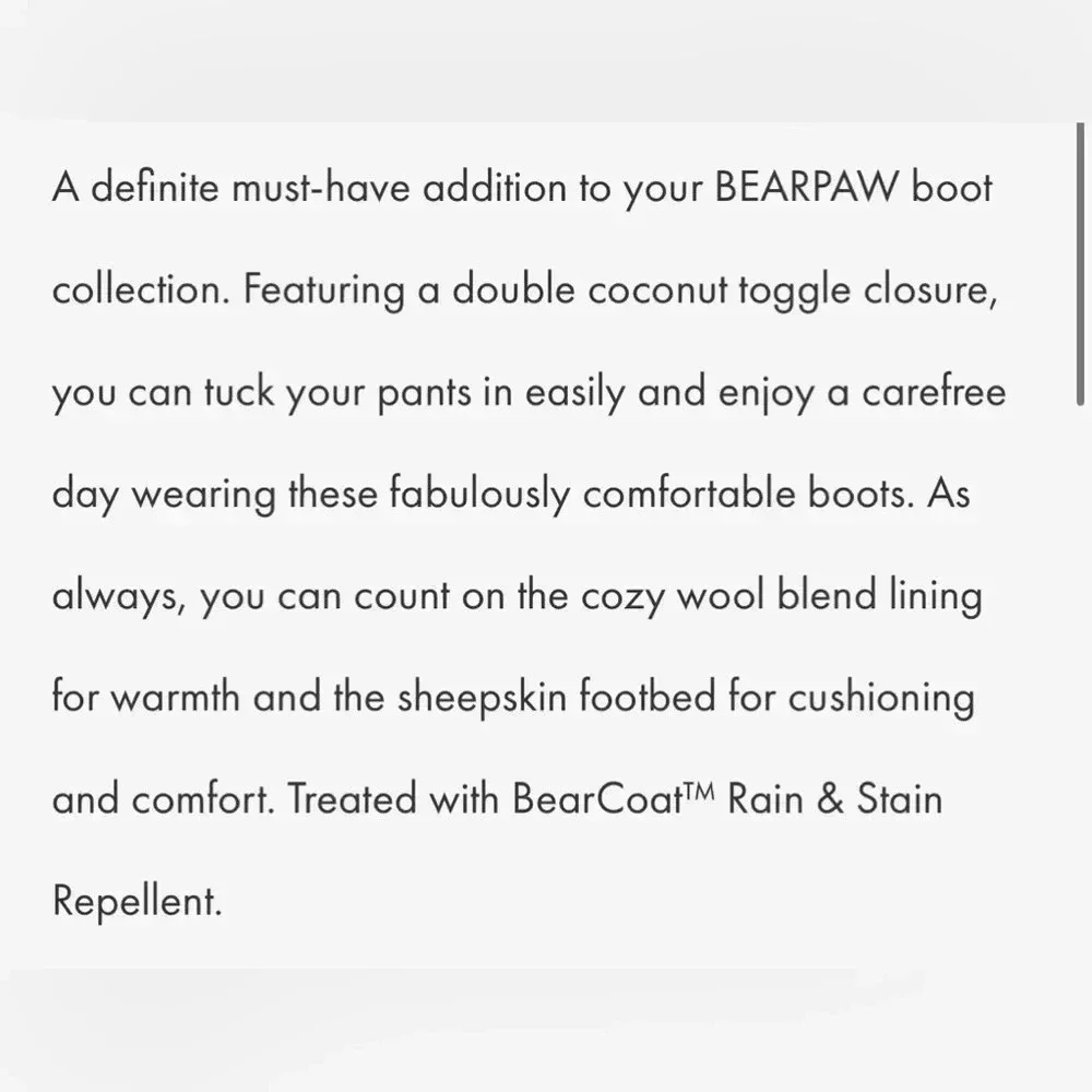 BearPaw new box