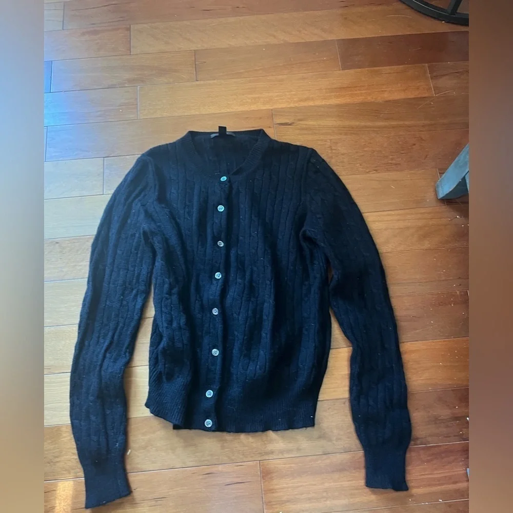 J.Crew Black Women’s Medium wool blend cardigan.