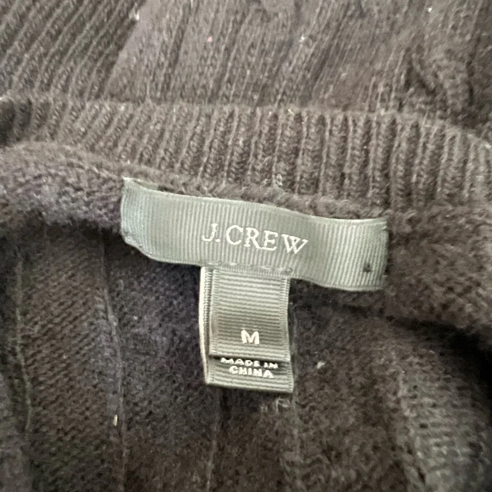 J.Crew Black Women’s Medium wool blend cardigan.